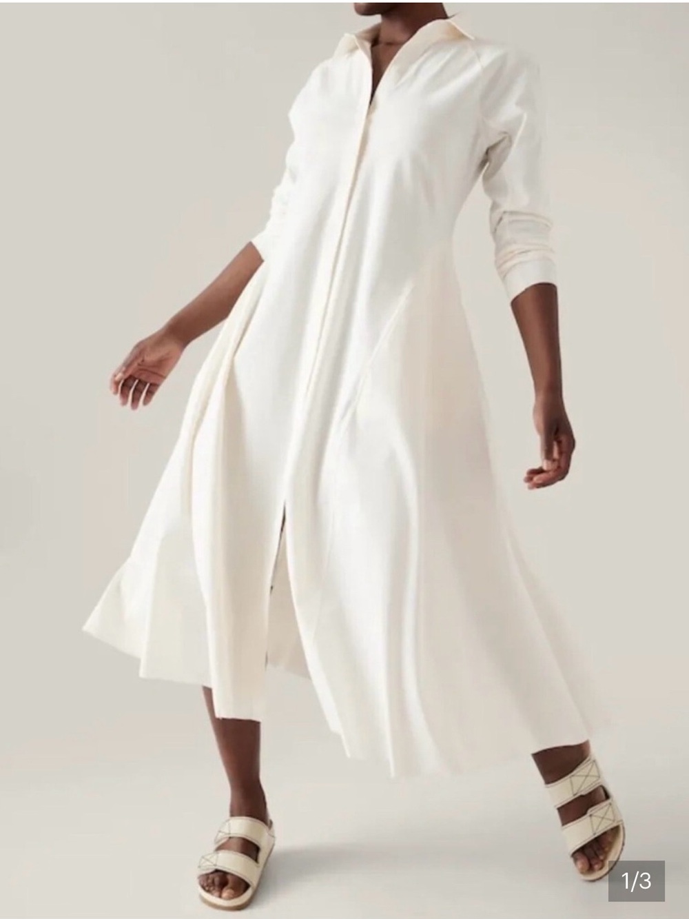 Athleta Cosmic Layer Maxi Dress Magnolia White Size XL NWOT